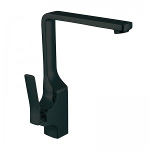 High Rise Matt Black Square Sink Mixer