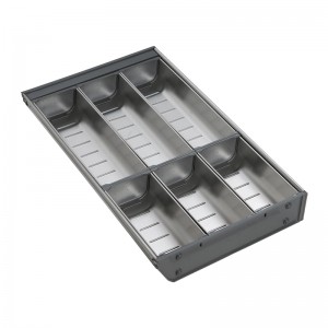 500mm Stainless Steel Triple Utensil Organiser