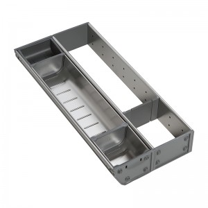 500mm Stainless Steel Double Cutlery Organiser